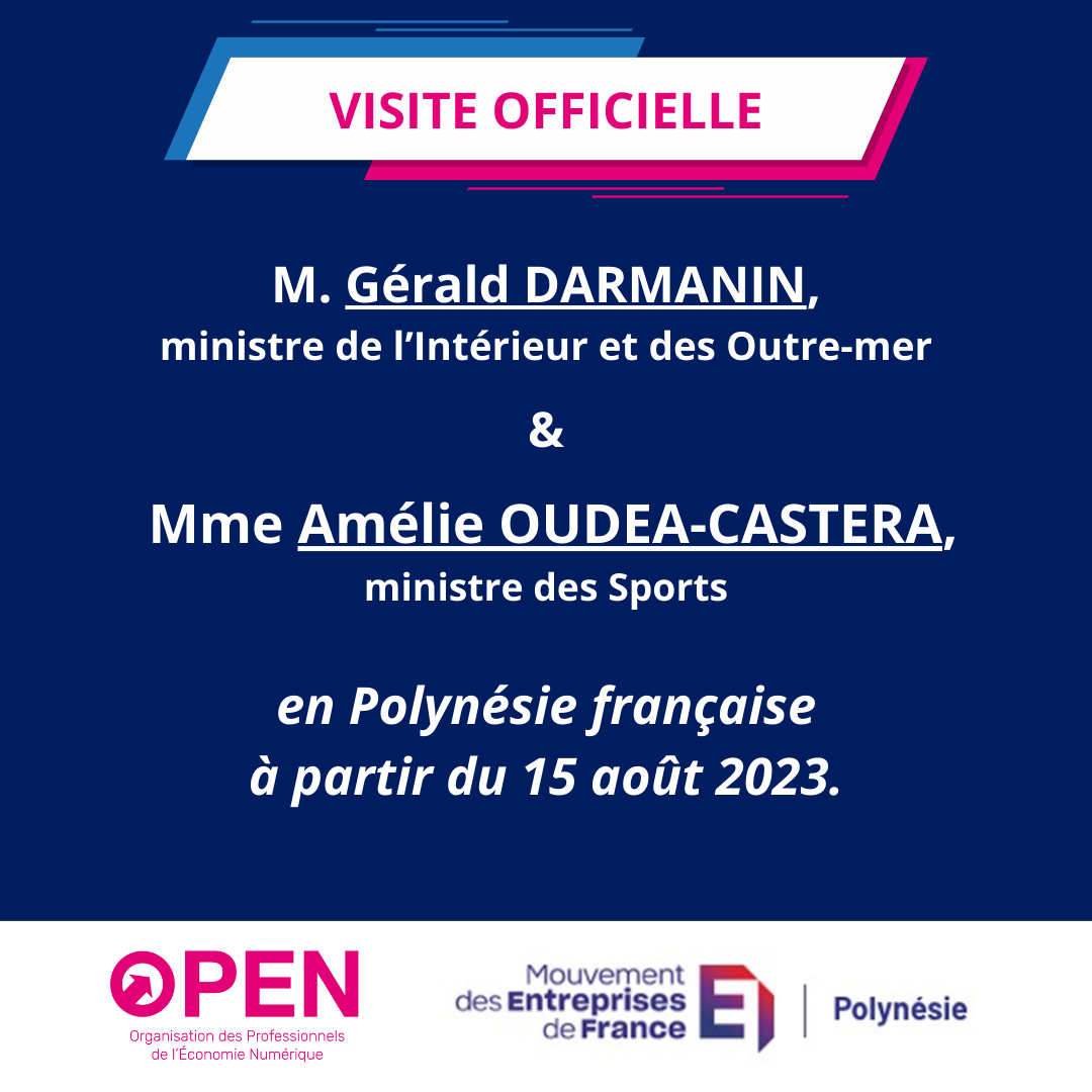 Visite de M. Gérald DARMANIN, Ministre de l’Intérieur et des Outre-mer et de Mme Amélie OUDEA-CASTERA, ministre des Sports en PF